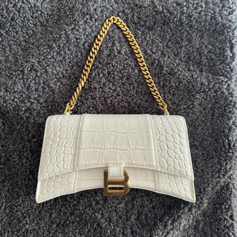 Balenciaga XS Hourglass Bag with Chain